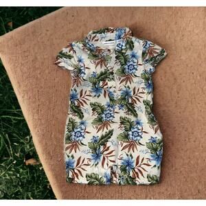 Janie & Jack BABY TROPICAL FLORAL ROMPER One Piece Tropical Floral 3-6 months